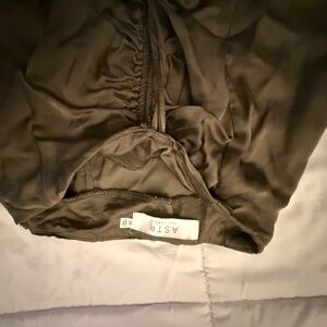 ASTR Silk Green Skirt